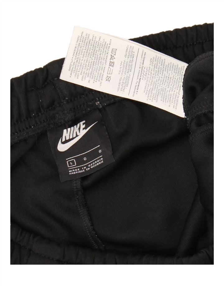 Nike Mens Tracksuit Trousers Joggers Large Black Striped Polyester