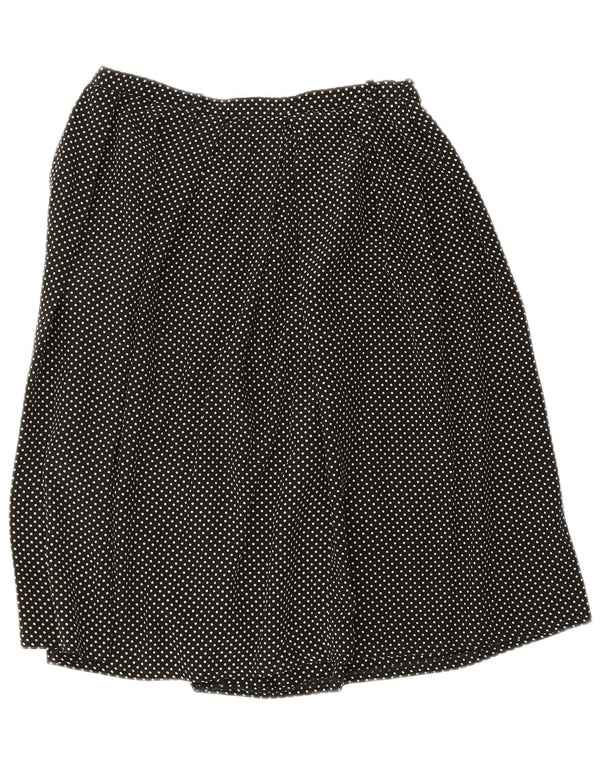 GB.PEDRINI Womens High Waist A-Line Skirt IT 42 Medium W26 Black Spotted