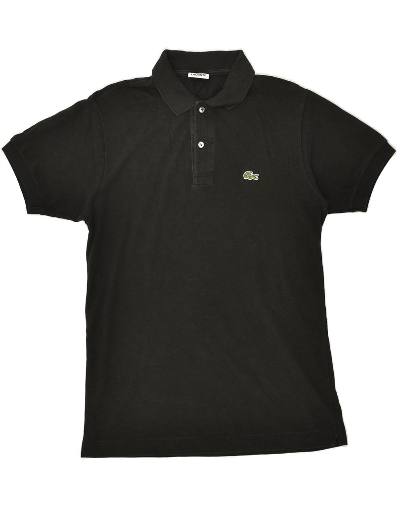 LACOSTE Mens Polo Shirt Size 4 Medium Black Cotton | Vintage Lacoste | Thrift | Second-Hand Lacoste | Used Clothing | Messina Hembry 