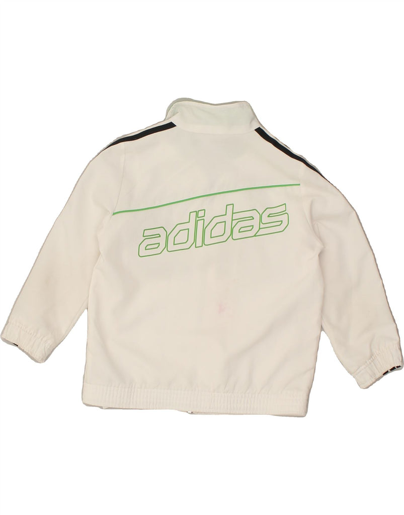 ADIDAS Boys Graphic Tracksuit Top Jacket 3-4 Years White Polyester | Vintage Adidas | Thrift | Second-Hand Adidas | Used Clothing | Messina Hembry 