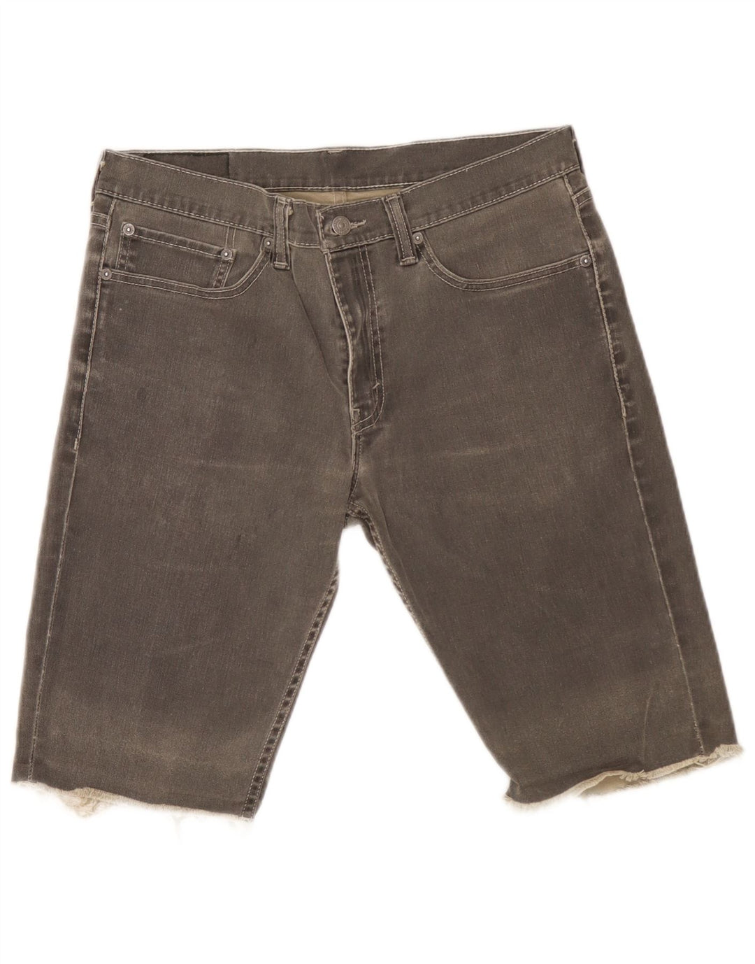 Levi's Mens Denim Shorts W34 Large Grey Cotton