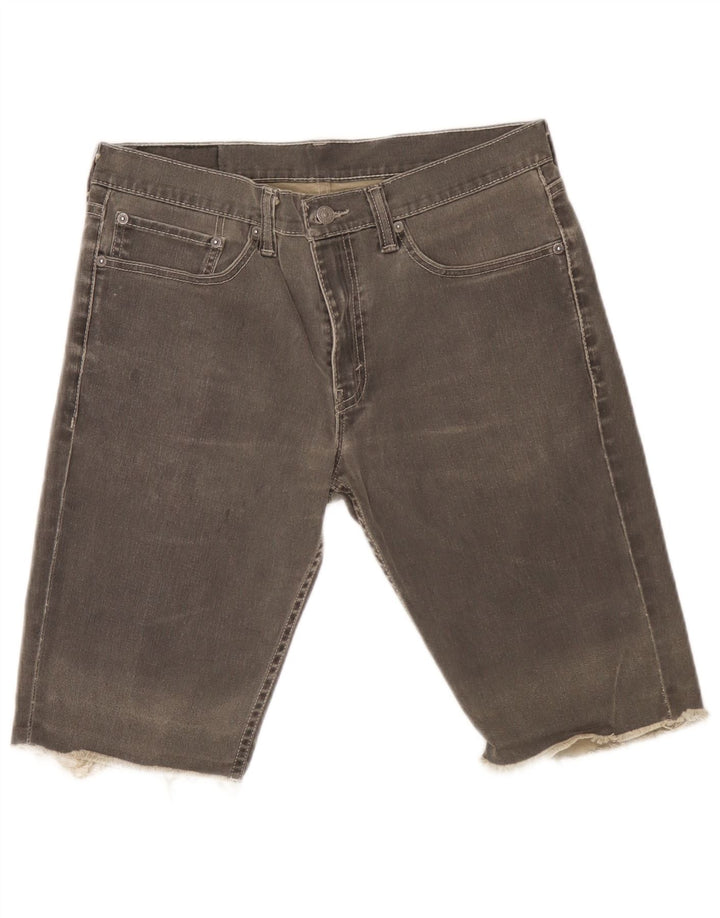 Levi's Mens Denim Shorts W34 Large Grey Cotton