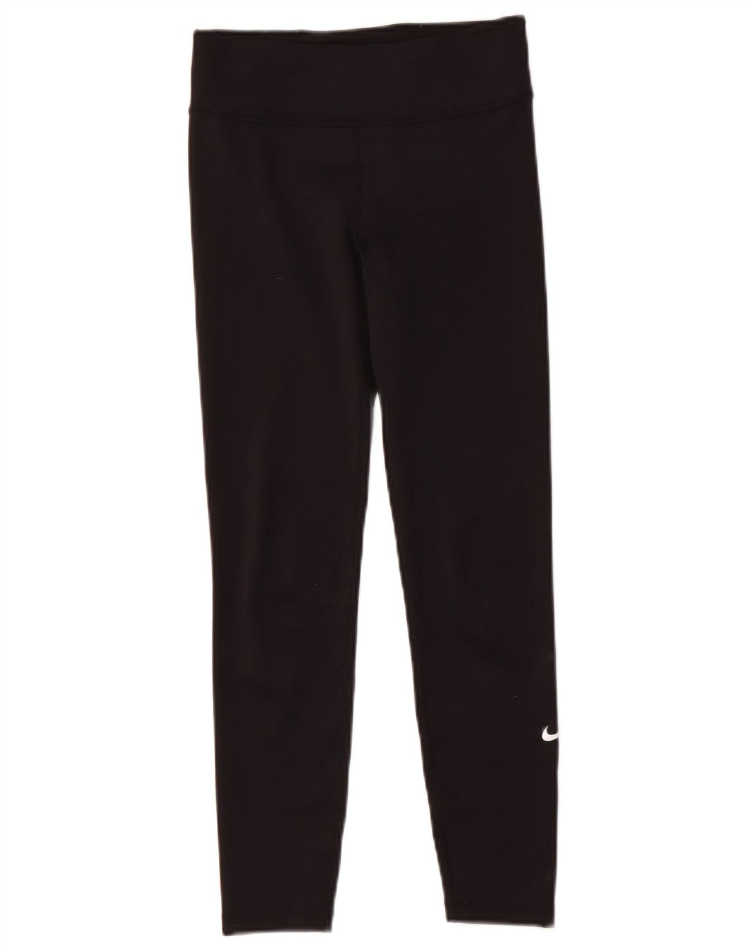 Nike Girls Dri Fit Leggings 10-11 Years Medium Black Polyester
