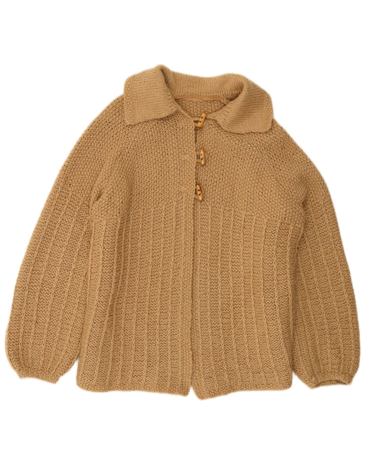 Vintage Womens Cardigan Sweater UK 16 Large Beige