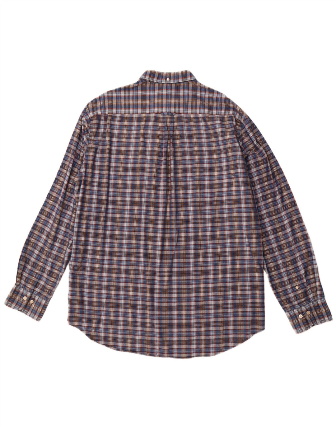 GANT Mens Regular Fit Shirt Size 43/44 17 1/2 XL Navy Blue Check Cotton