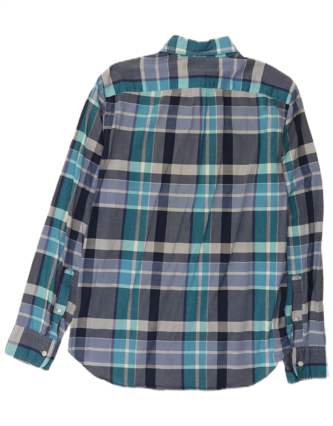 J. Crew Mens Shirt Small Blue Check Cotton