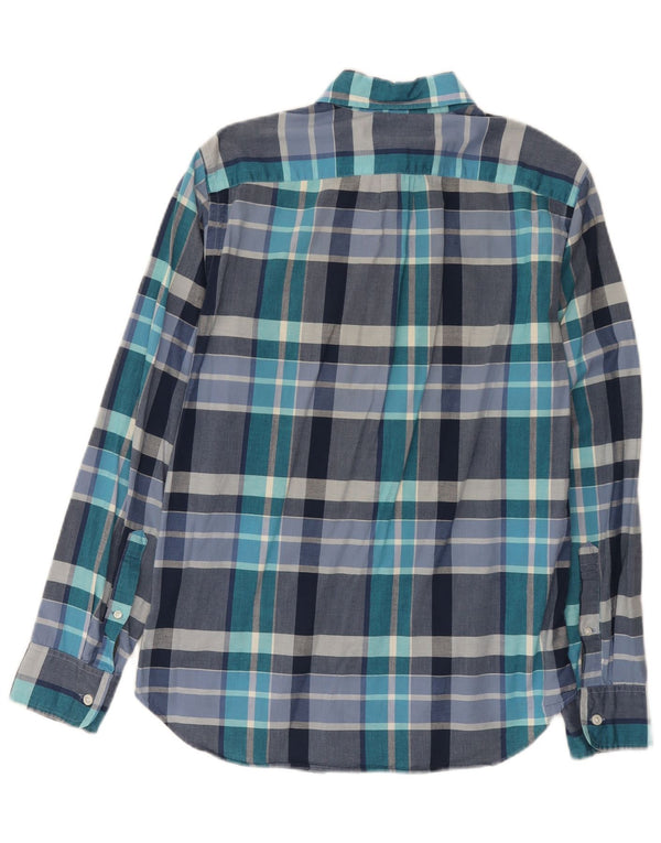 J. Crew Mens Shirt Small Blue Check Cotton