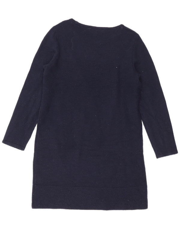 Crew Clothing Womens Long Sleeve Jumper Dress UK 16 Large Navy Blue