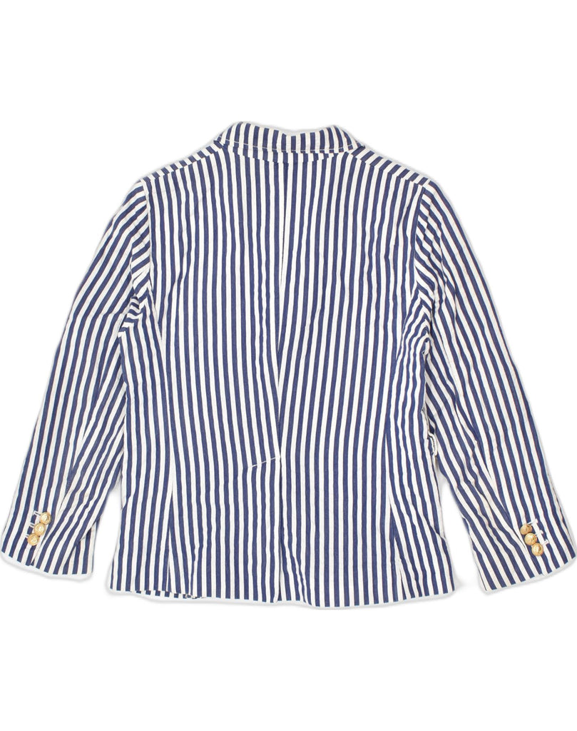 MARINA YACHTING Womens 2 Button Blazer Jacket IT 42 Medium Blue Striped | Vintage Marina Yachting | Thrift | Second-Hand Marina Yachting | Used Clothing | Messina Hembry 