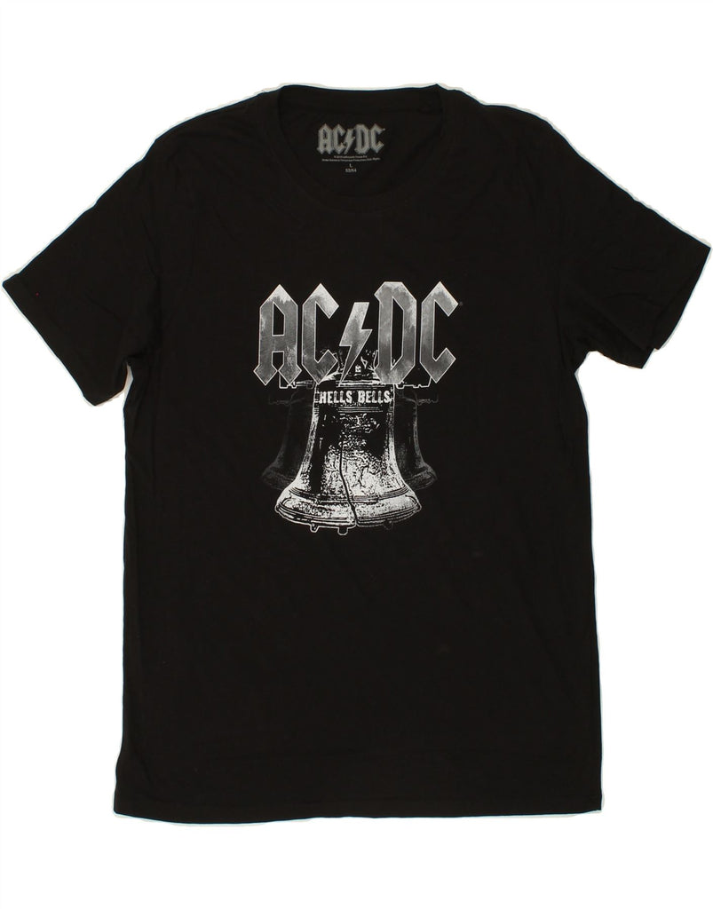 VINTAGE Mens AC DC Graphic T-Shirt Top Large Black Cotton Vintage Vintage and Second-Hand Vintage from Messina Hembry 