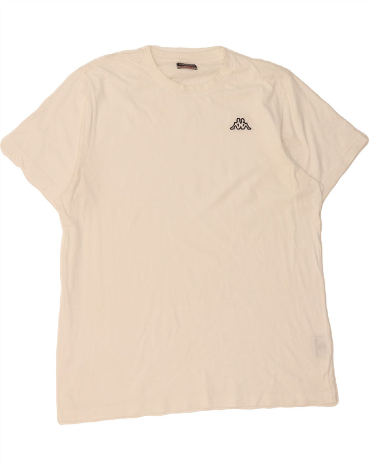 KAPPA Mens T-Shirt Top XL White Cotton Vintage Kappa and Second-Hand Kappa from Messina Hembry 