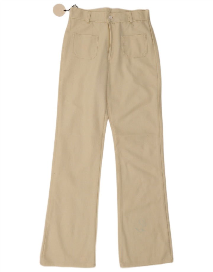Vintage Womens Bootcut Casual Trousers IT 40 Small W26 L32 Beige