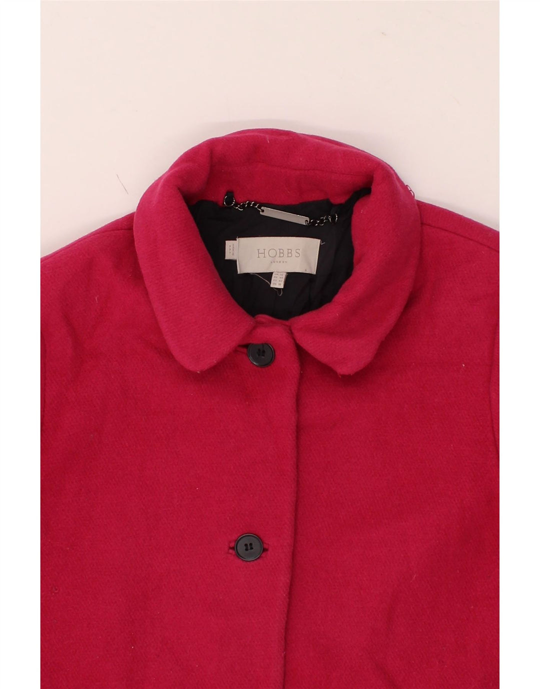 HOBBS Womens Overcoat UK 14 Large Pink Polyester Vintage Hobbs and Second-Hand Hobbs from Messina Hembry 