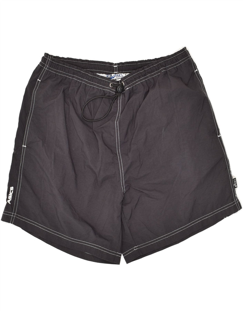 ASICS Mens Sport Shorts Medium Black Polyester | Vintage Asics | Thrift | Second-Hand Asics | Used Clothing | Messina Hembry 