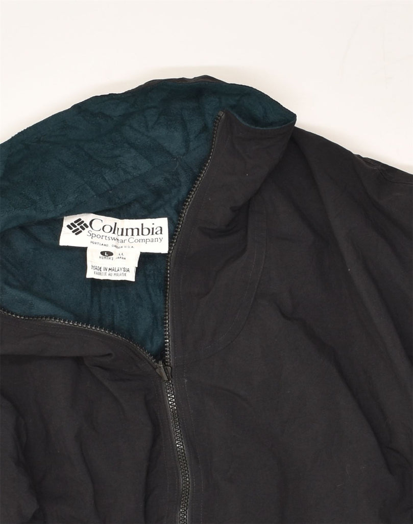 COLUMBIA Womens Bomber Jacket UK 16 Large Black Nylon | Vintage Columbia | Thrift | Second-Hand Columbia | Used Clothing | Messina Hembry 