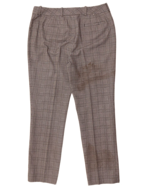 Calvin Klein Womens Casual Trousers US 10 Large W32 L29 Grey Houndstooth