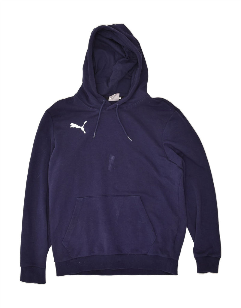 PUMA Mens Hoodie Jumper Small Navy Blue Cotton | Vintage Puma | Thrift | Second-Hand Puma | Used Clothing | Messina Hembry 