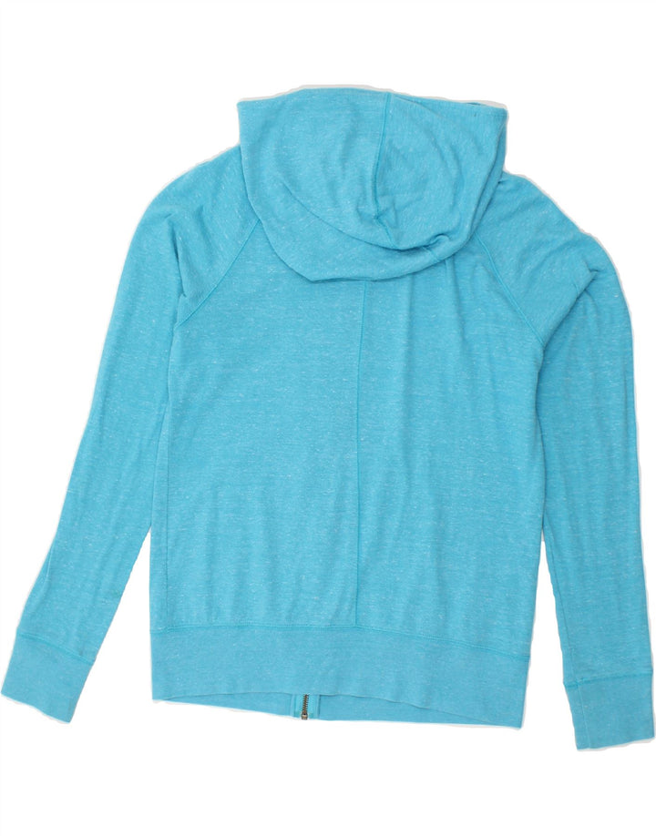NIKE Womens Zip Hoodie Sweater UK 10 Small Blue Flecked Vintage Nike and Second-Hand Nike from Messina Hembry 