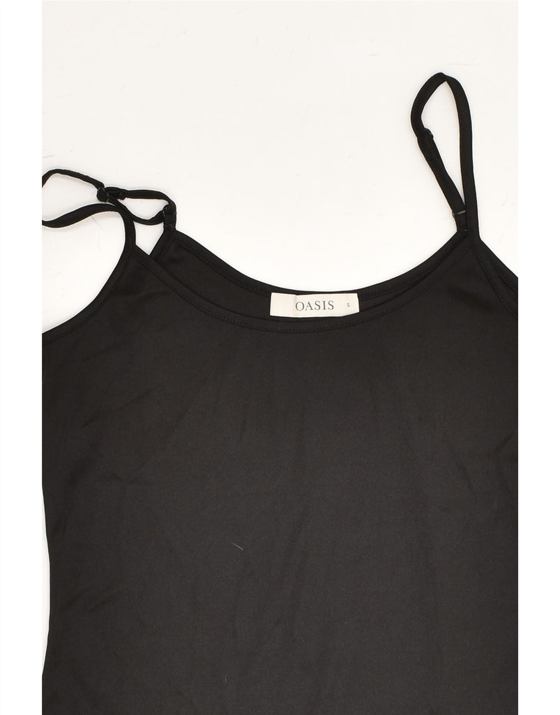 OASIS Womens Cami Top UK 8 Small Black Polyamide | Vintage Oasis | Thrift | Second-Hand Oasis | Used Clothing | Messina Hembry 