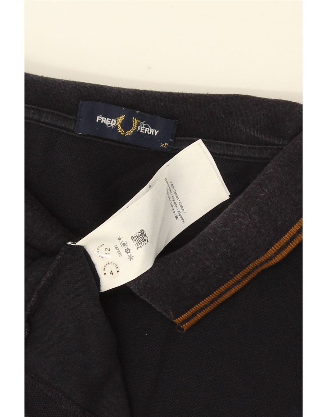 Fred Perry Mens Polo Shirt XL Navy Blue Cotton