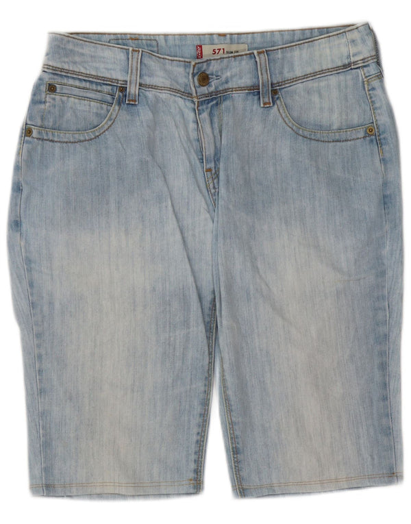 Levi's Womens 571 Slim Fit Denim Shorts W31 Medium Blue Cotton