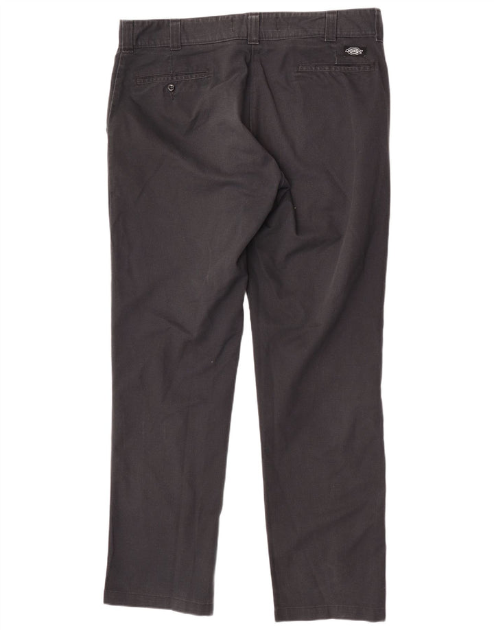 Dickies Mens Straight Chino Trousers W36 L34 Black Polyester