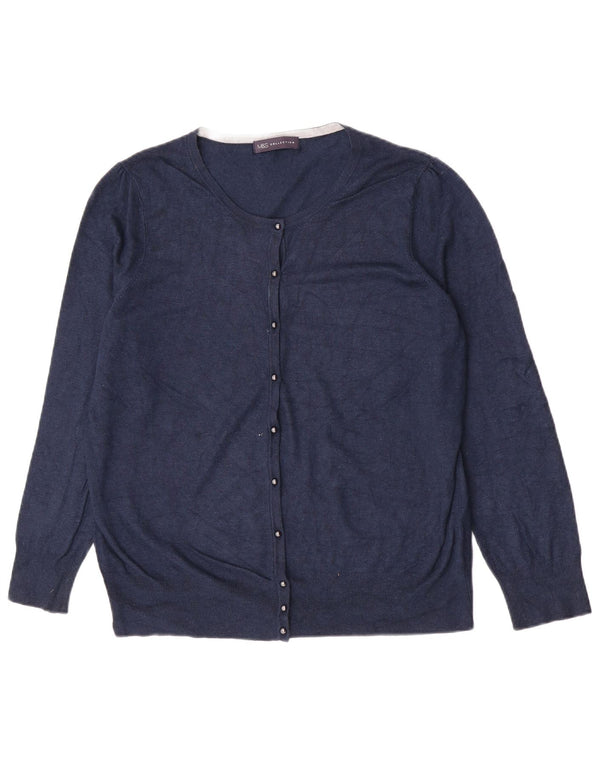 Marks & Spencer Womens Cardigan Sweater UK 16 Large Navy Blue