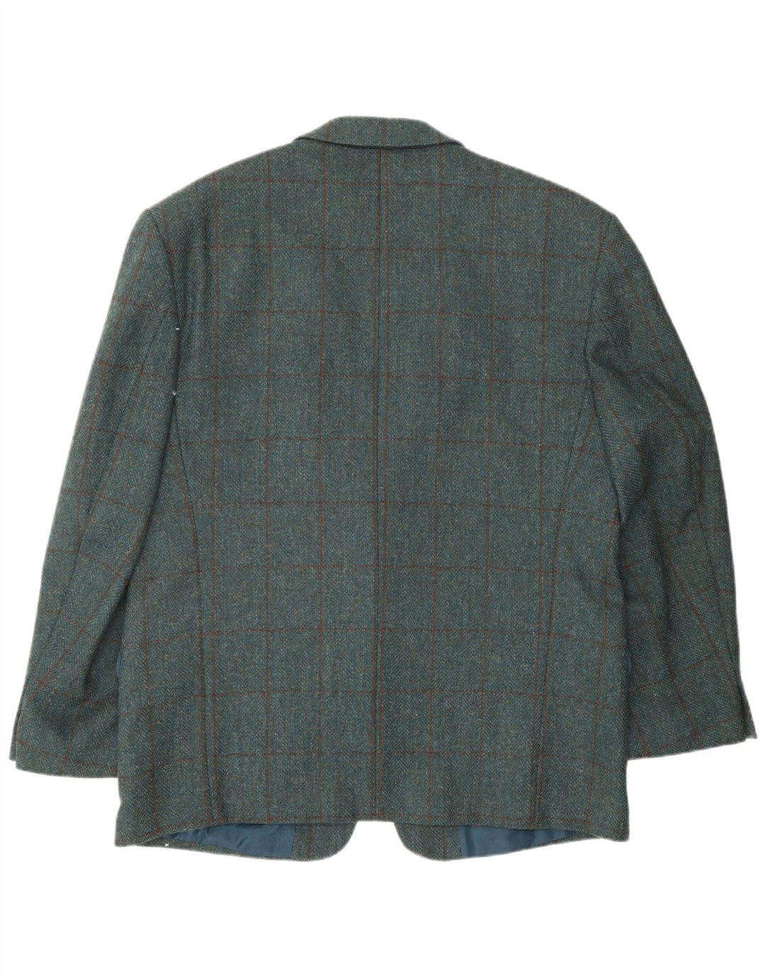 Canda Mens 2 Button Blazer Jacket UK 40 Large Blue Plaid New Wool