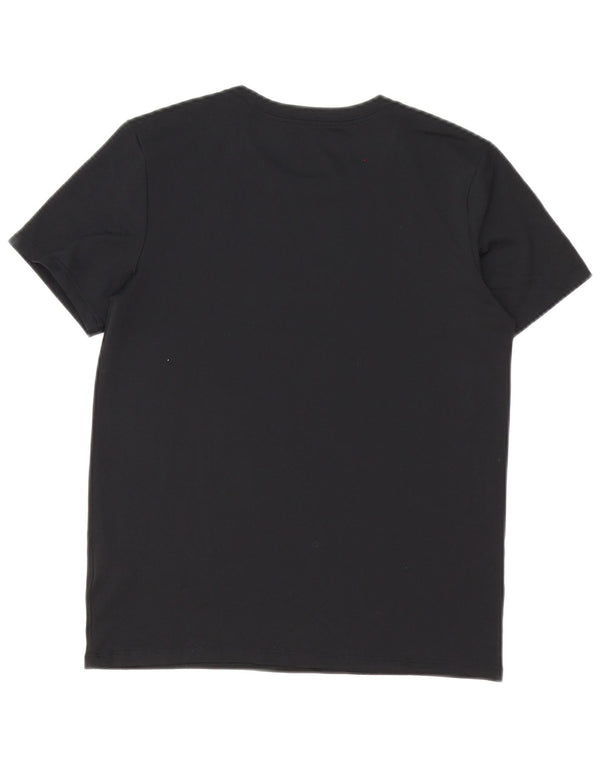 Nike Womens Dri Fit T-Shirt Top UK 6 XS Black Polyester