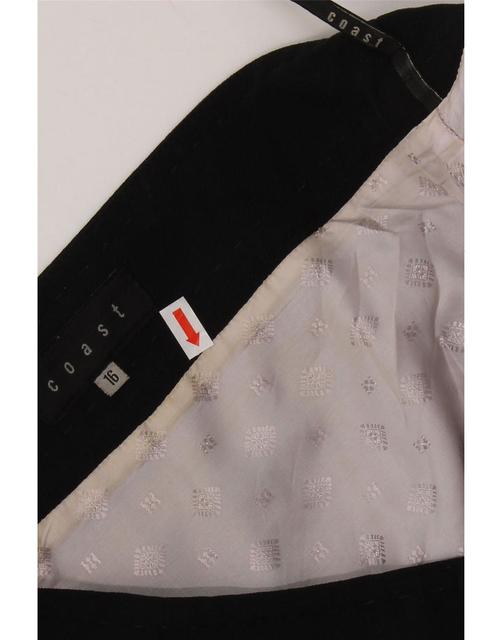 COAST Womens A-Line Skirt UK 16 Large W34  Black Polyester