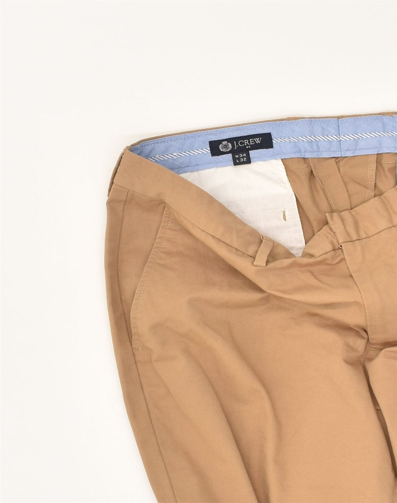 J. CREW Mens Straight Chino Trousers W34 L32 Brown Cotton | Vintage J. Crew | Thrift | Second-Hand J. Crew | Used Clothing | Messina Hembry 