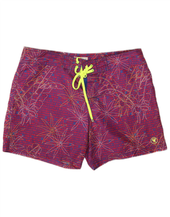 Philippe Matignon Mens Graphic Swimming Shorts Large Purple Floral
