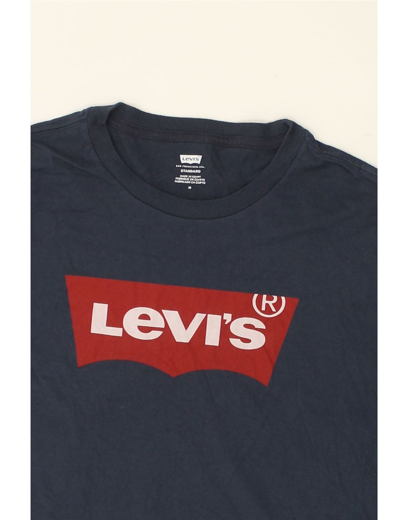 LEVI'S Mens Standard Fit Graphic T-Shirt Top Medium Navy Blue Cotton | Vintage Levi's | Thrift | Second-Hand Levi's | Used Clothing | Messina Hembry 