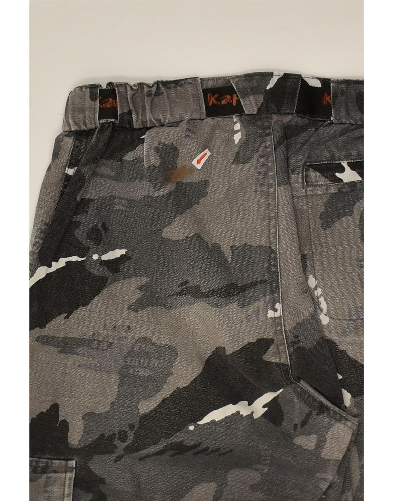 KAPRIOL Mens Straight Cargo Trousers Medium W30 L27 Grey Camouflage | Vintage Kapriol | Thrift | Second-Hand Kapriol | Used Clothing | Messina Hembry 