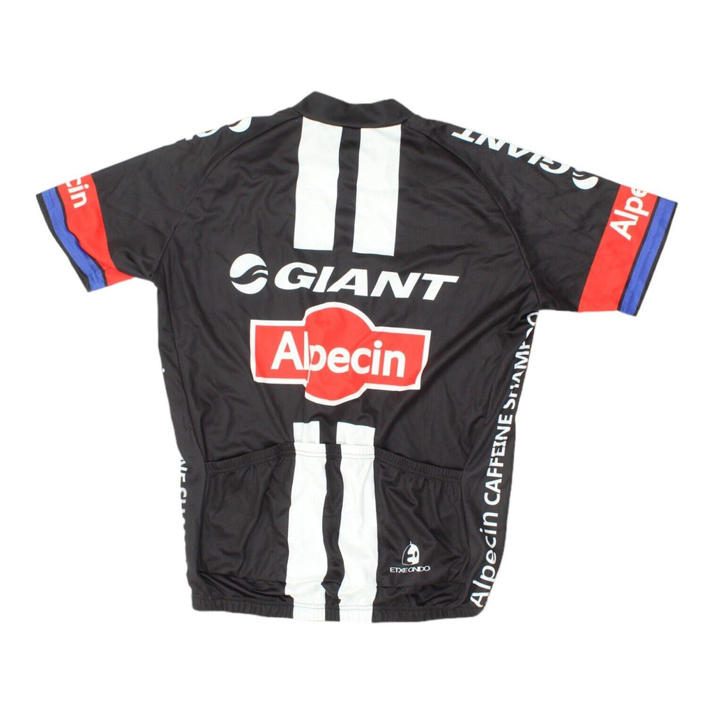 Giant Alpecin Mens Black Short Sleeve Full Zip Cycling Jersey | Sports Bikewear | Vintage Messina Hembry | Thrift | Second-Hand Messina Hembry | Used Clothing | Messina Hembry 