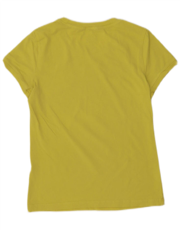 Adidas Womens T-Shirt Top UK 12 Medium Yellow