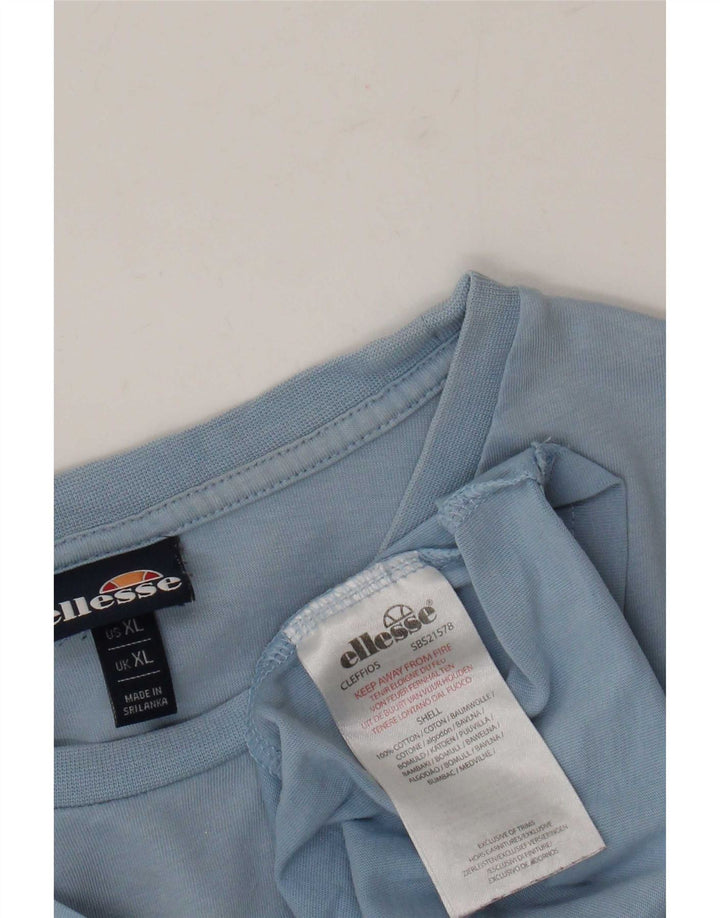 Ellesse Mens Graphic T-Shirt Top XL Blue Cotton