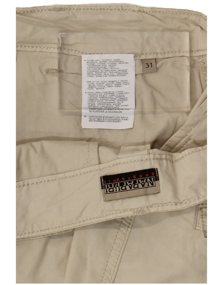 Napapijri Mens Cargo Shorts W31 Medium  Beige Cotton