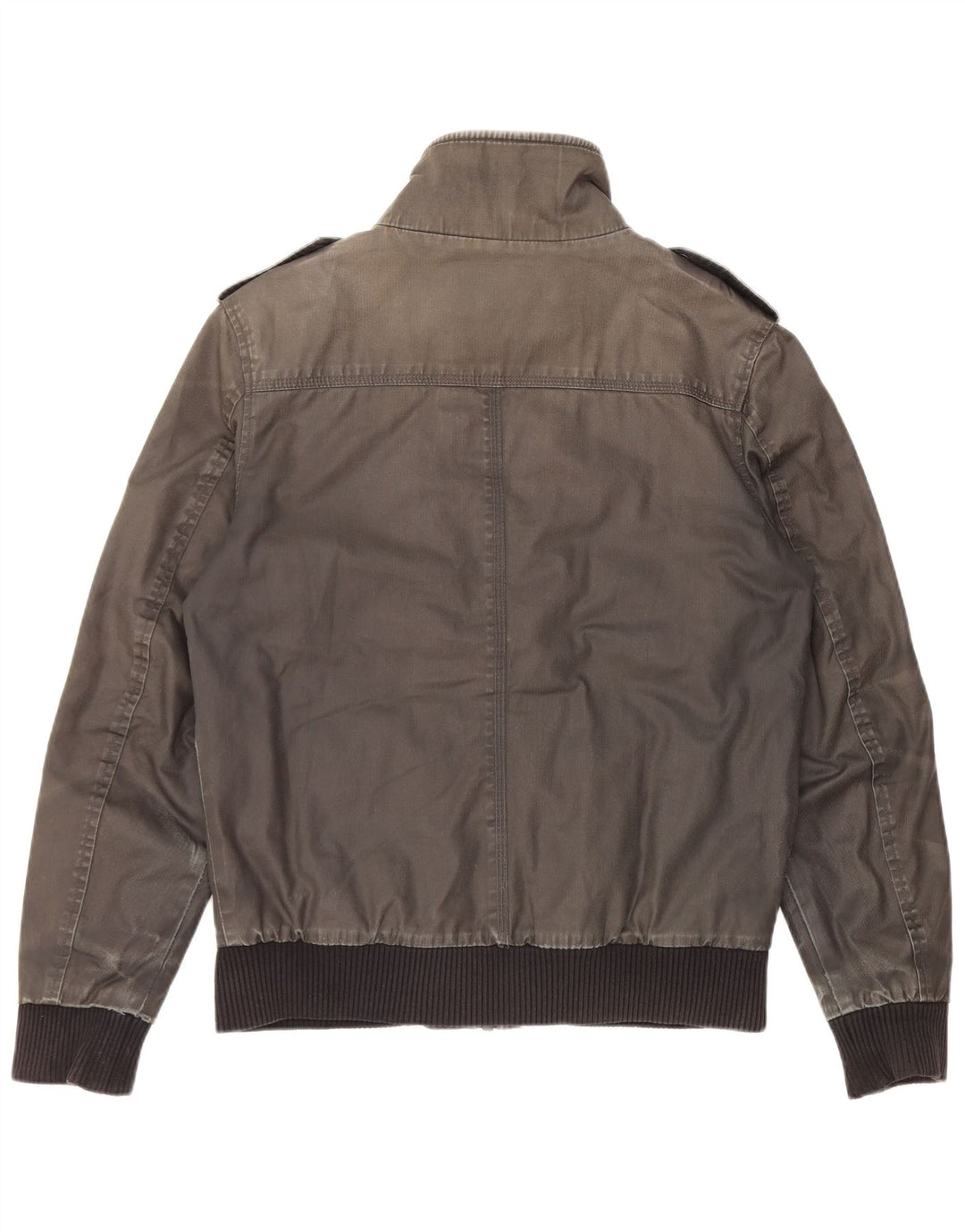 Jack & Jones Mens Military Jacket UK 36 Small Grey Cotton