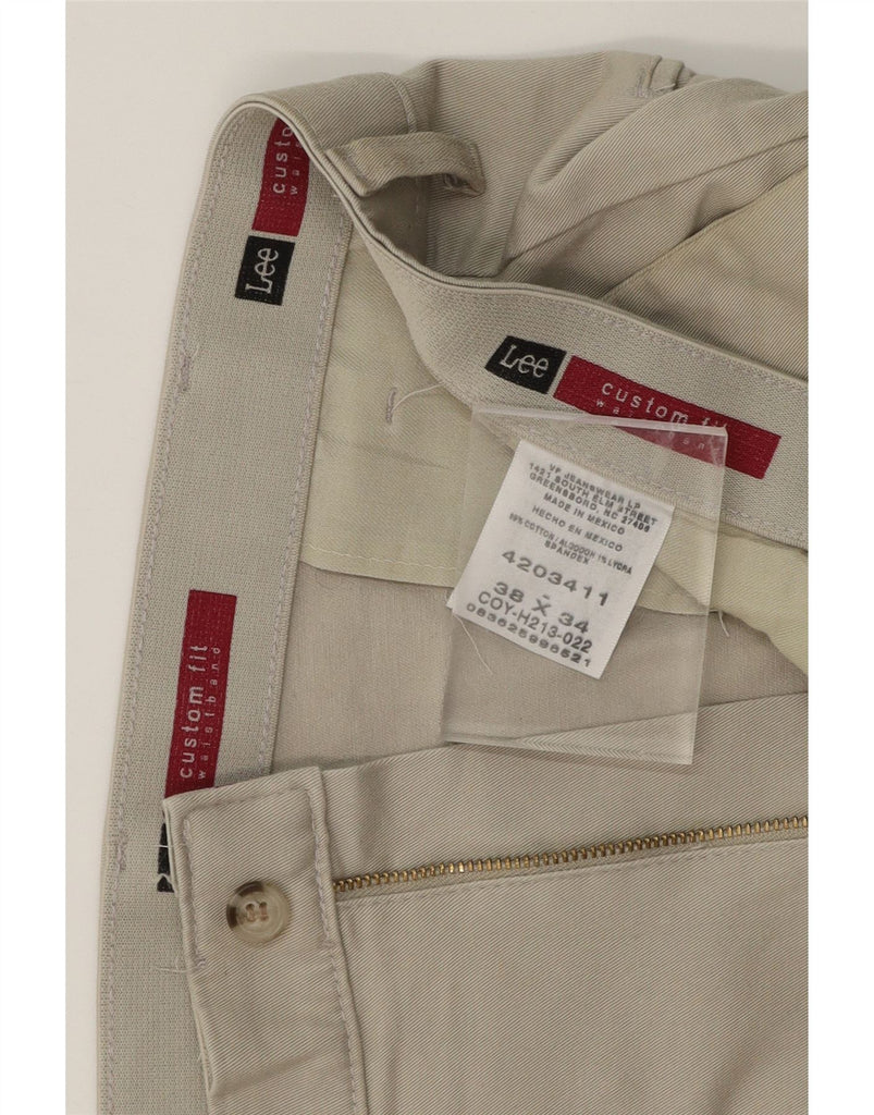 LEE Mens Custom Fit Pegged Chino Trousers W38 L34 Grey Cotton Vintage Lee and Second-Hand Lee from Messina Hembry 