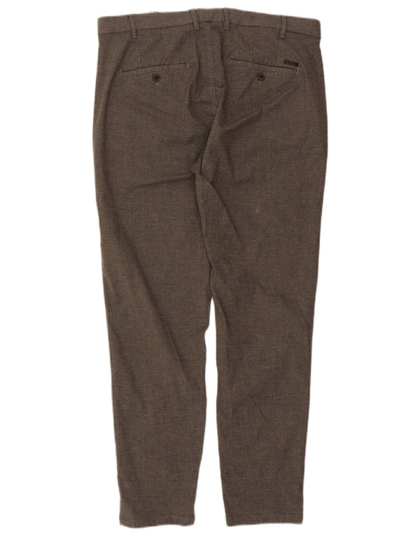 Zara Mens Slim Fit Chino Trousers EU 46 XL W36 L28 Grey Polyester