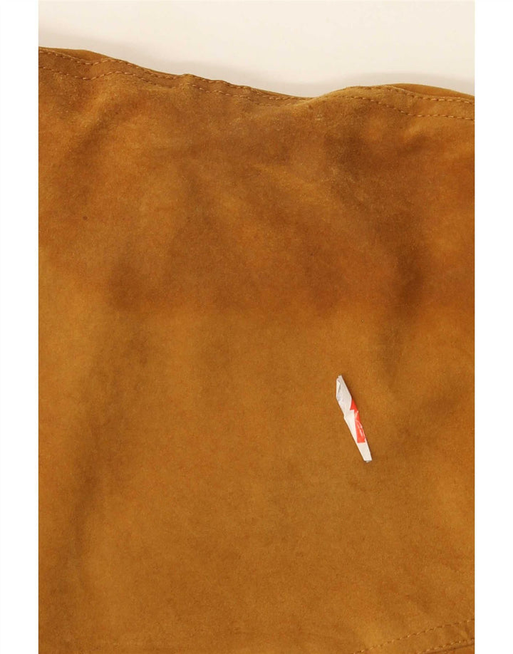 Vintage Mens Suede Bomber Jacket UK 42 XL Brown
