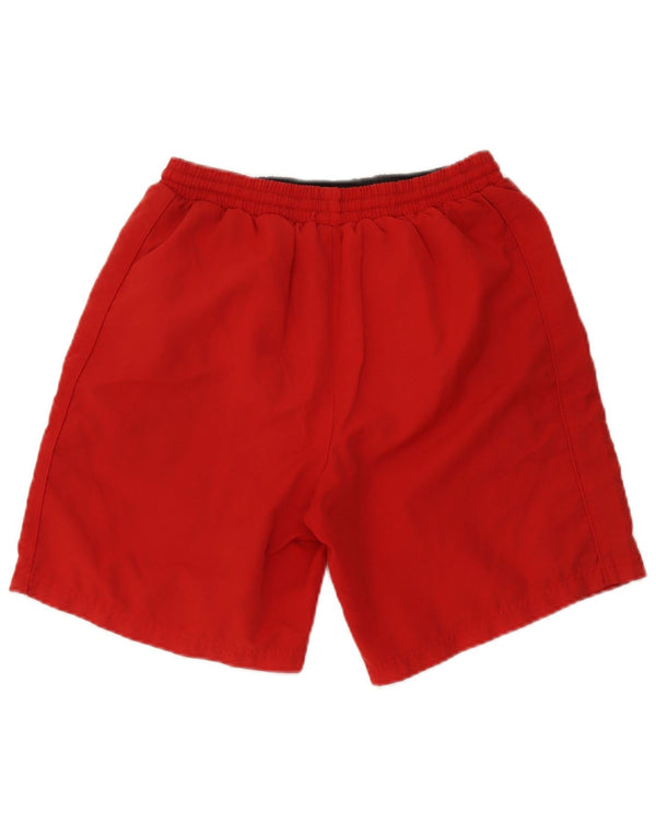 Umbro Mens Graphic Sport Shorts Small Red Polyester