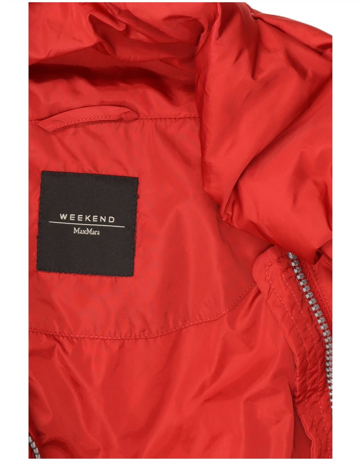 MAX MARA Womens Weekend Padded Jacket UK 12 Medium Red Polyamide Winter