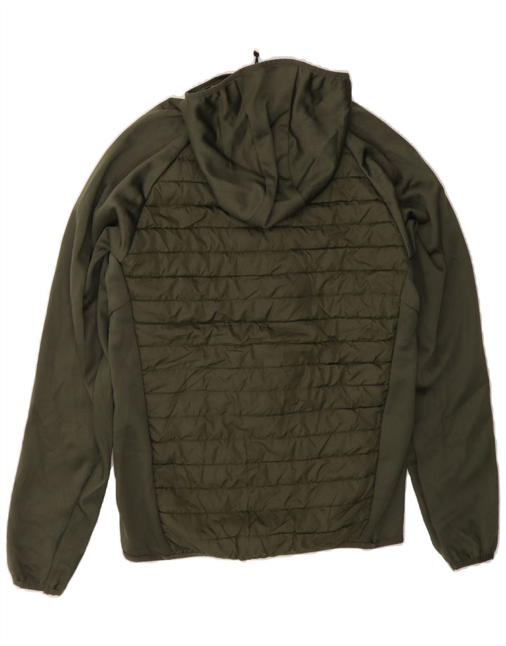 JACK & JONES Mens Hooded Padded Jacket UK 34 XS Green Polyester Vintage Jack & Jones and Second-Hand Jack & Jones from Messina Hembry 
