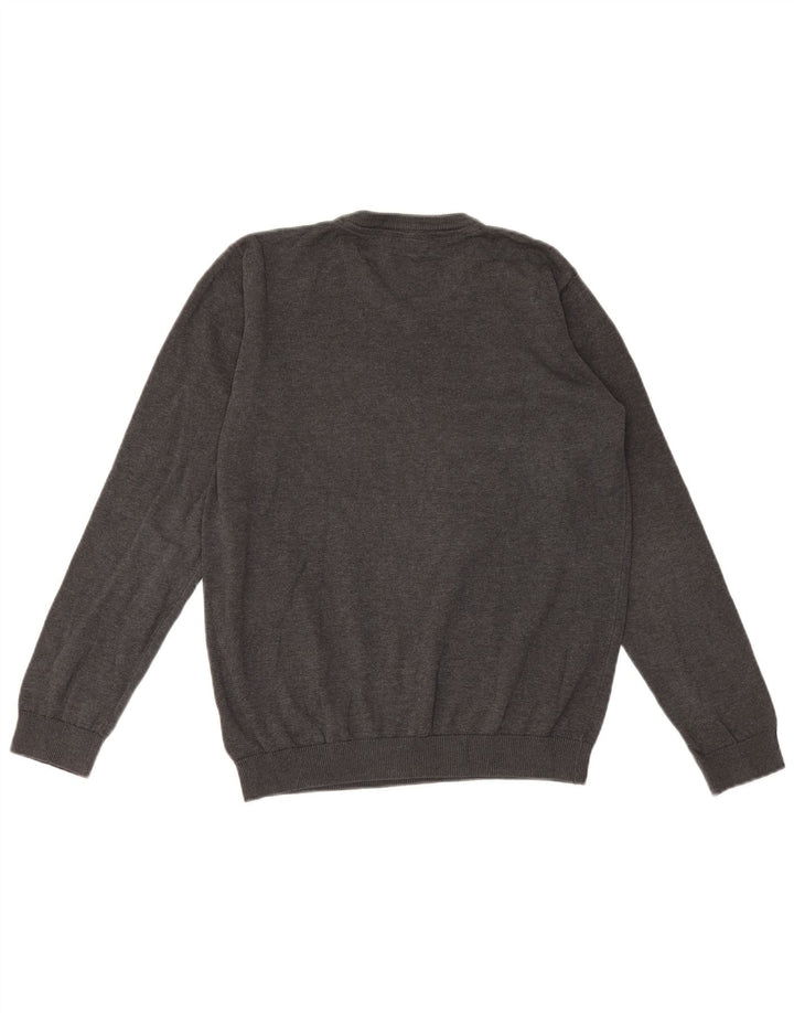 Marks & Spencer Boys V-Neck Jumper Sweater 15-16 Years Grey Cotton
