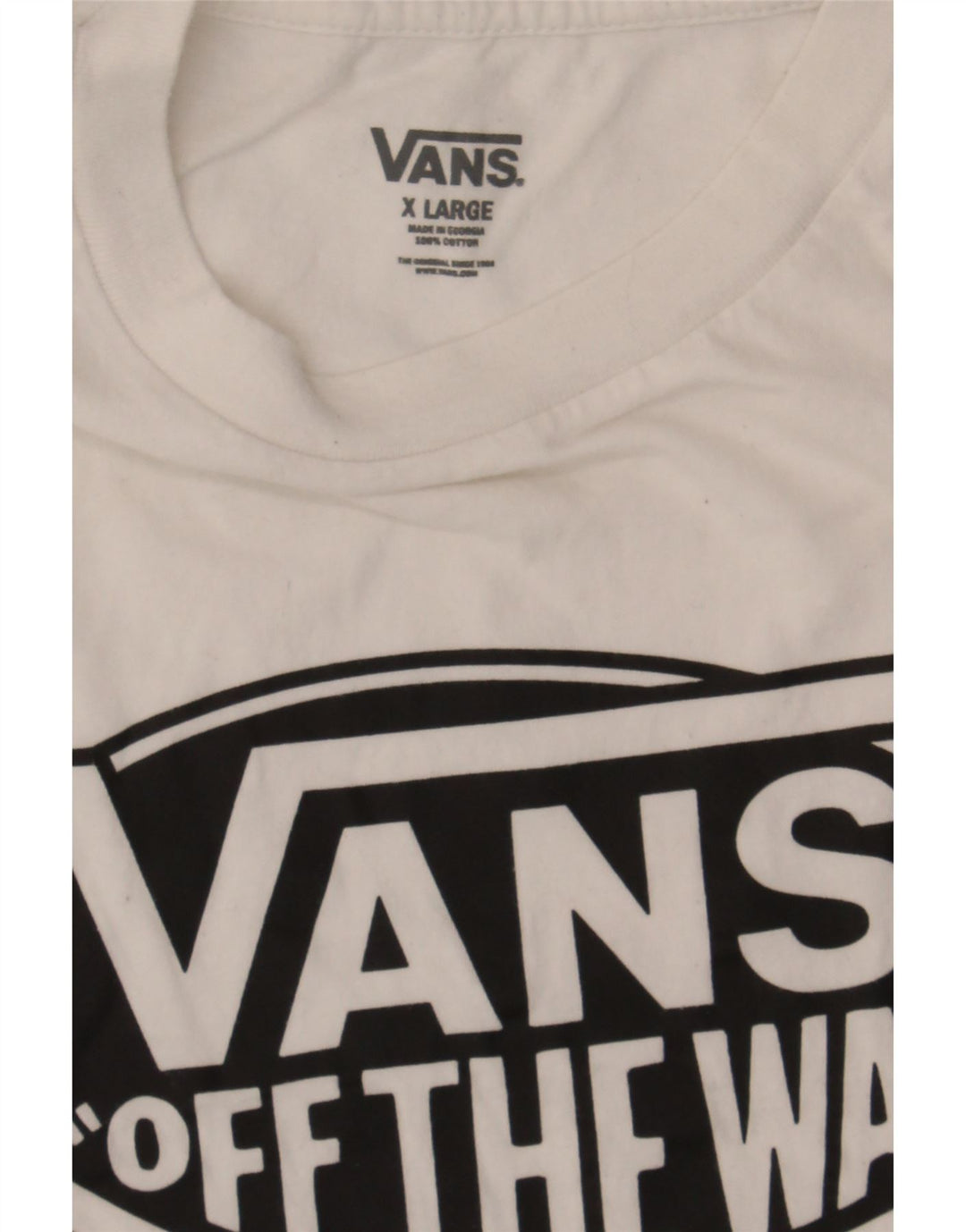 VANS Boys Graphic T-Shirt Top 13-14 Years XL White Vintage Vans and Second-Hand Vans from Messina Hembry 