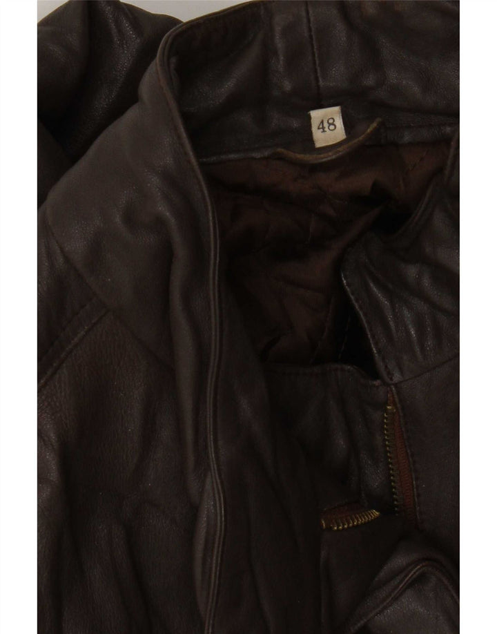 Vintage Womens Leather Jacket EU 38 Medium Brown