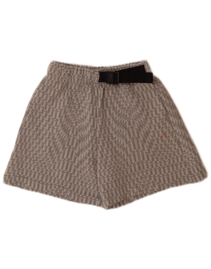 Nike Womens Sport Shorts UK 6 XS  Grey Geometric Polyester