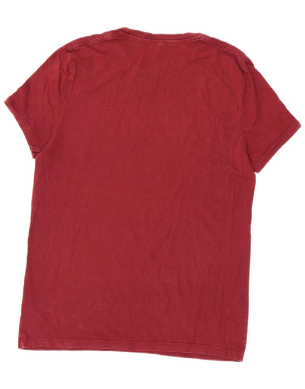 Jack Wills Mens T-Shirt Top Medium Burgundy Cotton
